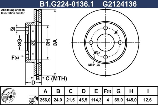 Galfer B1.G224-0136.1 - Тормозной диск autodnr.net