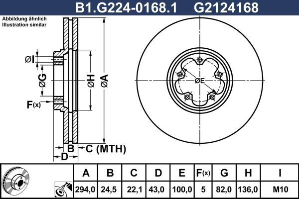 Galfer B1.G224-0168.1 - Гальмівний диск autocars.com.ua