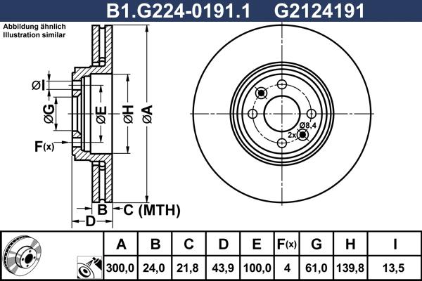 Galfer B1.G224-0191.1 - Гальмівний диск autocars.com.ua