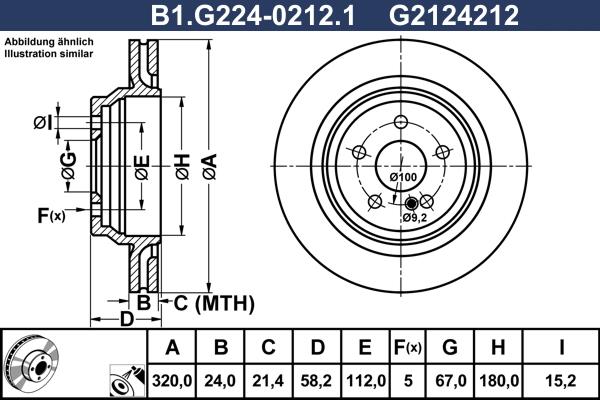 Galfer B1.G224-0212.1 - Тормозной диск avtokuzovplus.com.ua