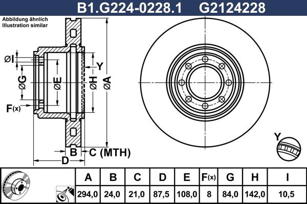 Galfer B1.G224-0228.1 - Гальмівний диск autocars.com.ua