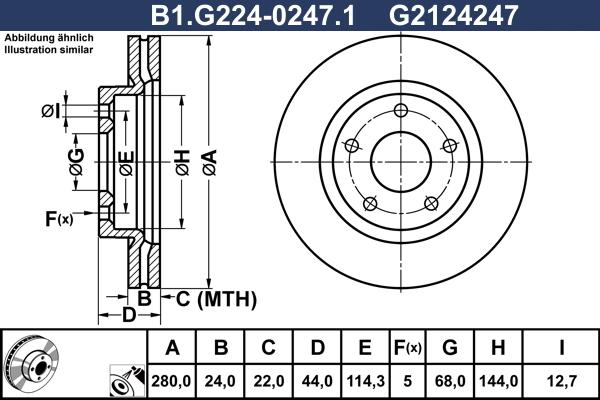 Galfer B1.G224-0247.1 - Тормозной диск autodnr.net