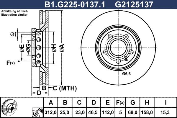 Galfer B1.G225-0137.1 - Гальмівний диск autocars.com.ua