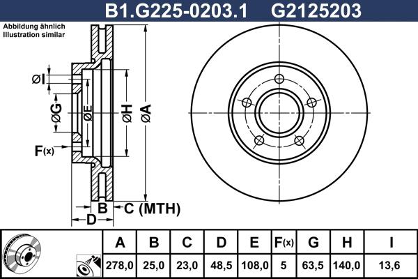 Galfer B1.G225-0203.1 - Гальмівний диск autocars.com.ua