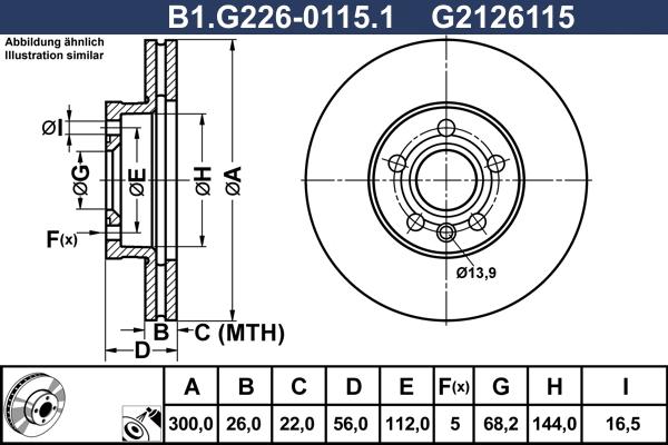 Galfer B1.G226-0115.1 - Гальмівний диск autocars.com.ua