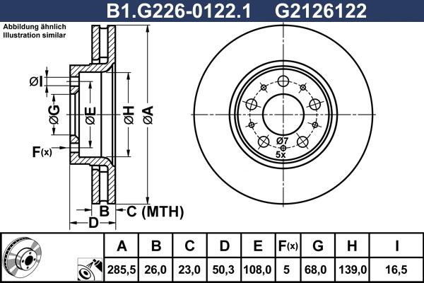 Galfer B1.G226-0122.1 - Гальмівний диск autocars.com.ua