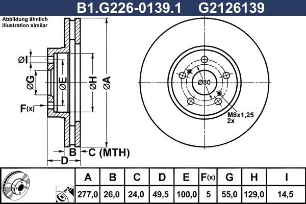 Galfer B1.G226-0139.1 - Гальмівний диск autocars.com.ua