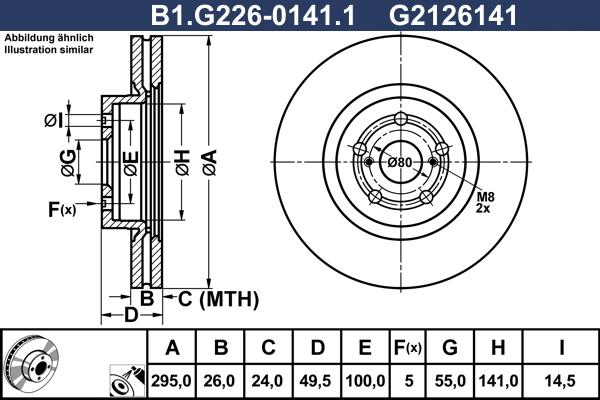 Galfer B1.G226-0141.1 - Тормозной диск avtokuzovplus.com.ua