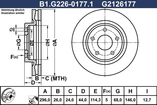Galfer B1.G226-0177.1 - Гальмівний диск autocars.com.ua