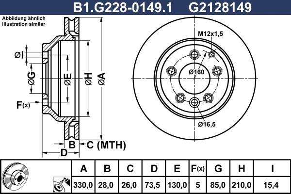 Galfer B1.G228-0149.1 - Гальмівний диск autocars.com.ua