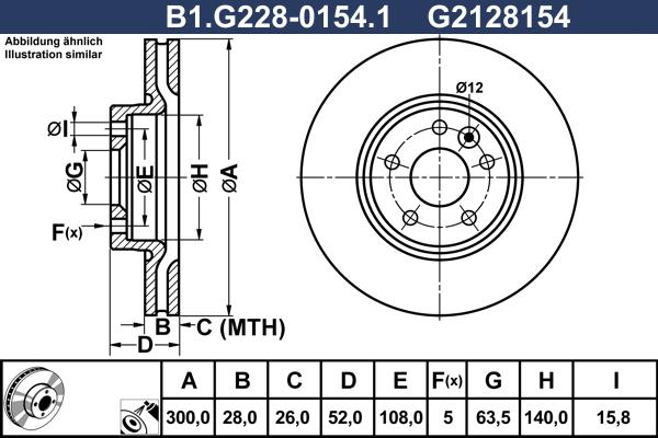 Galfer B1.G228-0154.1 - Тормозной диск avtokuzovplus.com.ua