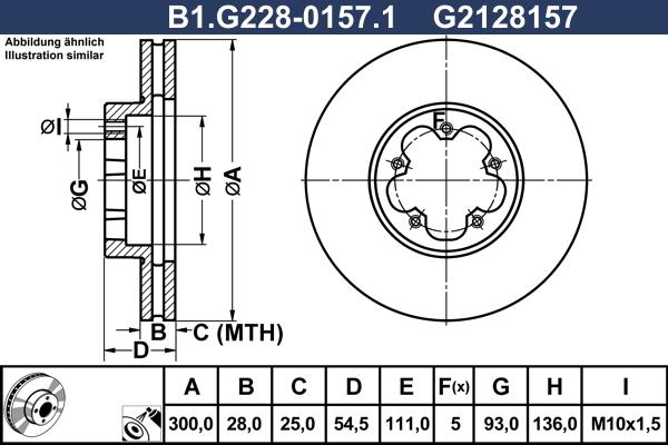 Galfer B1.G228-0157.1 - Тормозной диск avtokuzovplus.com.ua