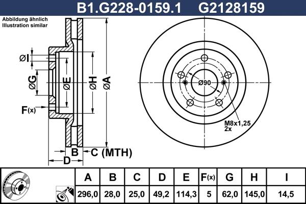 Galfer B1.G228-0159.1 - Гальмівний диск autocars.com.ua