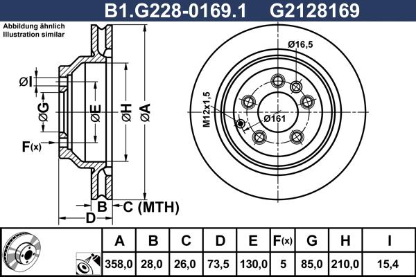 Galfer B1.G228-0169.1 - Гальмівний диск autocars.com.ua