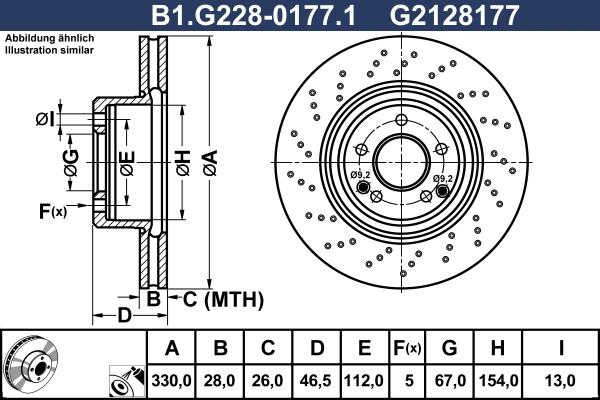 Galfer B1.G228-0177.1 - Гальмівний диск autocars.com.ua