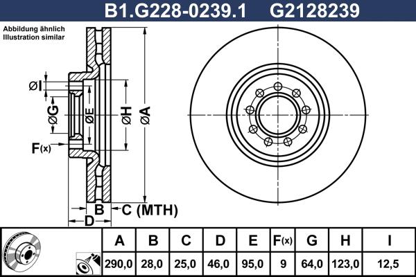 Galfer B1.G228-0239.1 - Гальмівний диск autocars.com.ua