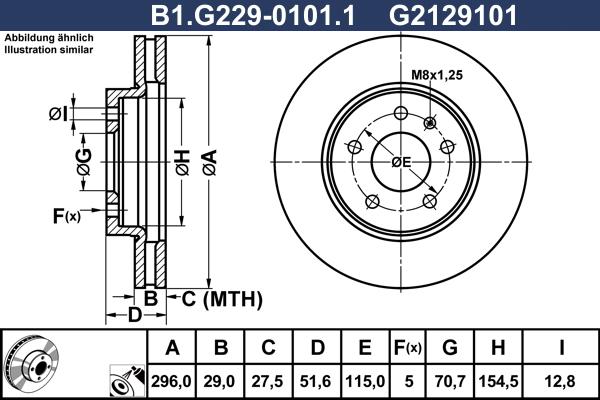 Galfer B1.G229-0101.1 - Гальмівний диск autocars.com.ua