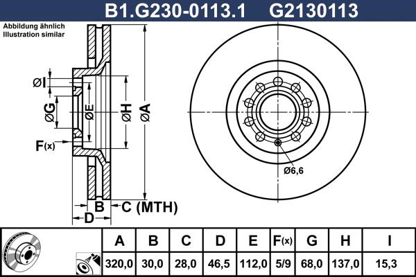 Galfer B1.G230-0113.1 - Гальмівний диск autocars.com.ua