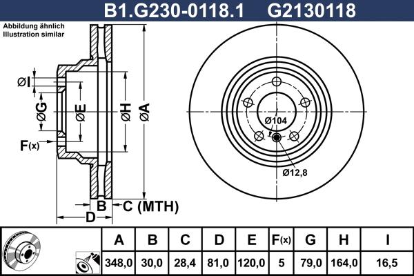 Galfer B1.G230-0118.1 - Тормозной диск avtokuzovplus.com.ua