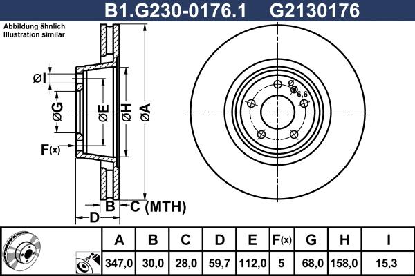 Galfer B1.G230-0176.1 - Гальмівний диск autocars.com.ua