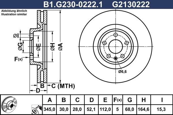 Galfer B1.G230-0222.1 - Тормозной диск avtokuzovplus.com.ua