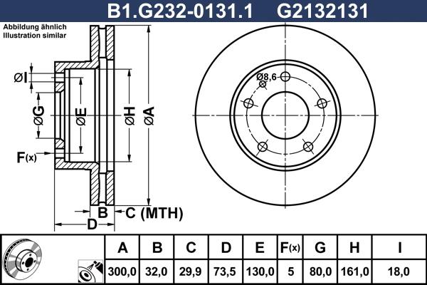 Galfer B1.G232-0131.1 - Гальмівний диск autocars.com.ua