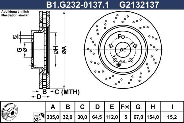 Galfer B1.G232-0137.1 - Тормозной диск avtokuzovplus.com.ua