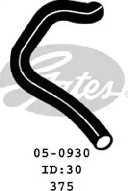 GATES 05-0930 - Шланг радіатора autocars.com.ua