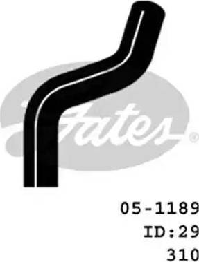 GATES 05-1189 - Шланг радіатора autocars.com.ua