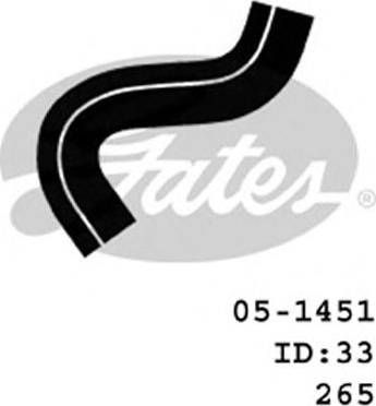 GATES 05-1451 - Шланг радіатора autocars.com.ua