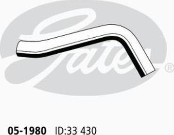 GATES 05-1980 - Шланг радіатора autocars.com.ua