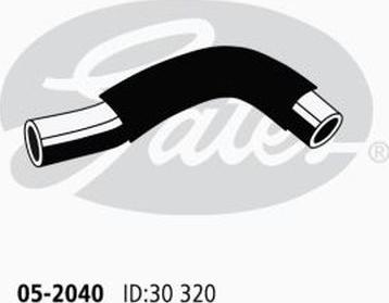 GATES 05-2040 - Шланг радіатора autocars.com.ua