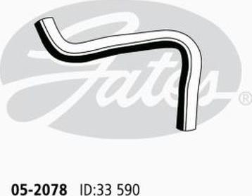Gates 05-2078 - Шланг радіатора autocars.com.ua