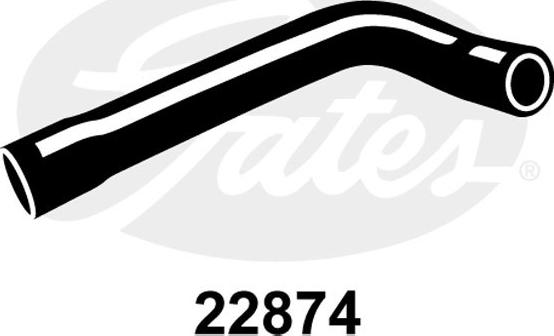 Gates 22874 - Шланг радіатора autocars.com.ua