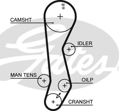 Gates 5389XS - Ремінь ГРМ autocars.com.ua
