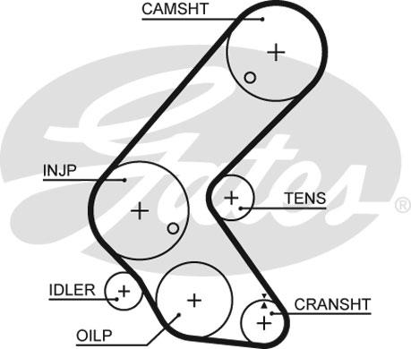Gates K015679XS - Комплект ременя ГРМ autocars.com.ua