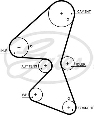Gates K015705XS - Комплект ременя ГРМ autocars.com.ua