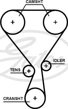 Gates K01T360HOB - Комплект ременя ГРМ autocars.com.ua