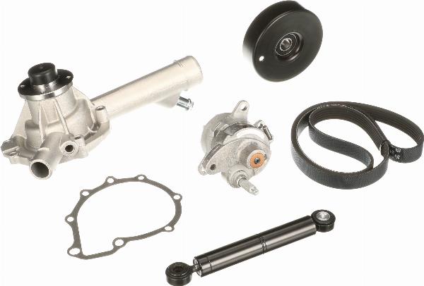 GATES KP16PK2153 - Водяний насос + комплект струмкових ременів autocars.com.ua