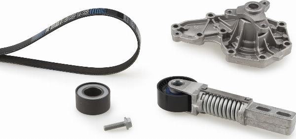 GATES KP26PK1605 - Водяний насос + комплект струмкових ременів autocars.com.ua
