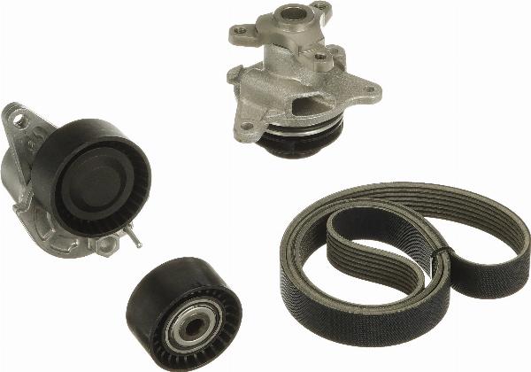 GATES KP37PK1685XS - Водяний насос + комплект струмкових ременів autocars.com.ua
