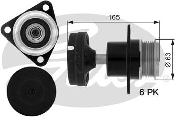 Gates OAP7050 - Ремінний шків, генератор autocars.com.ua