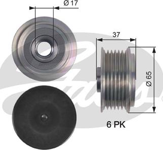 Gates OAP7148 - Шкив генератора, муфта autodnr.net