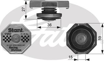 Gates RC10392 - Кришка, радіатор autocars.com.ua