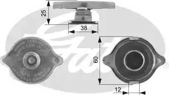 Gates RC123 - Кришка, радіатор autocars.com.ua