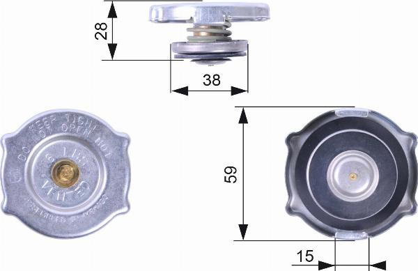 GATES RC135 - Кришка, радіатор autocars.com.ua
