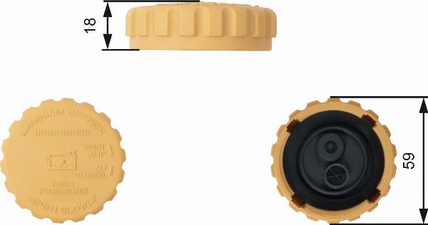 GATES RC201 - Кришка, резервуар охолоджуючої рідини autocars.com.ua