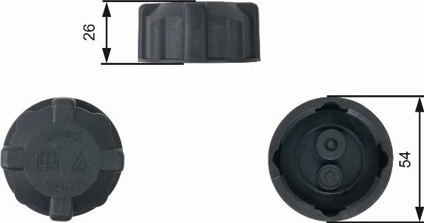 GATES RC202 - Кришка, резервуар охолоджуючої рідини autocars.com.ua