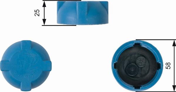 GATES RC203 - Кришка, резервуар охолоджуючої рідини autocars.com.ua