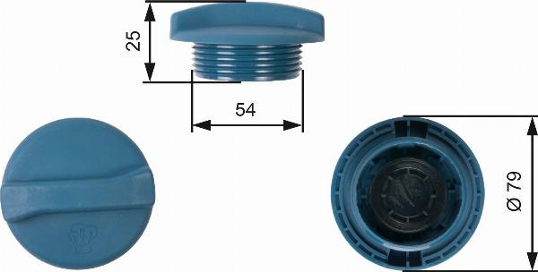 GATES RC205 - Кришка, резервуар охолоджуючої рідини autocars.com.ua